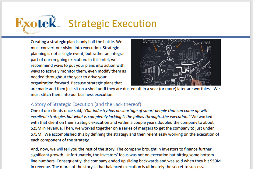 Strategic Execution (PDF) - Exotek