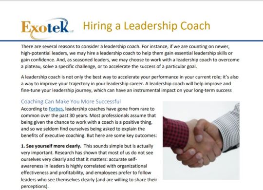 Hiring a Leadership Coach - image